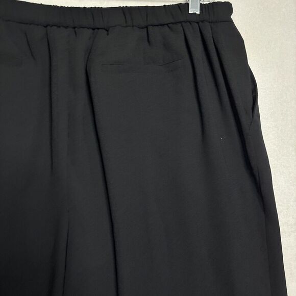 Nordstrom Rack Women's Wide Leg Pleated Front Elastic Waist Pants NWT Black XL - Picture 7 of 15